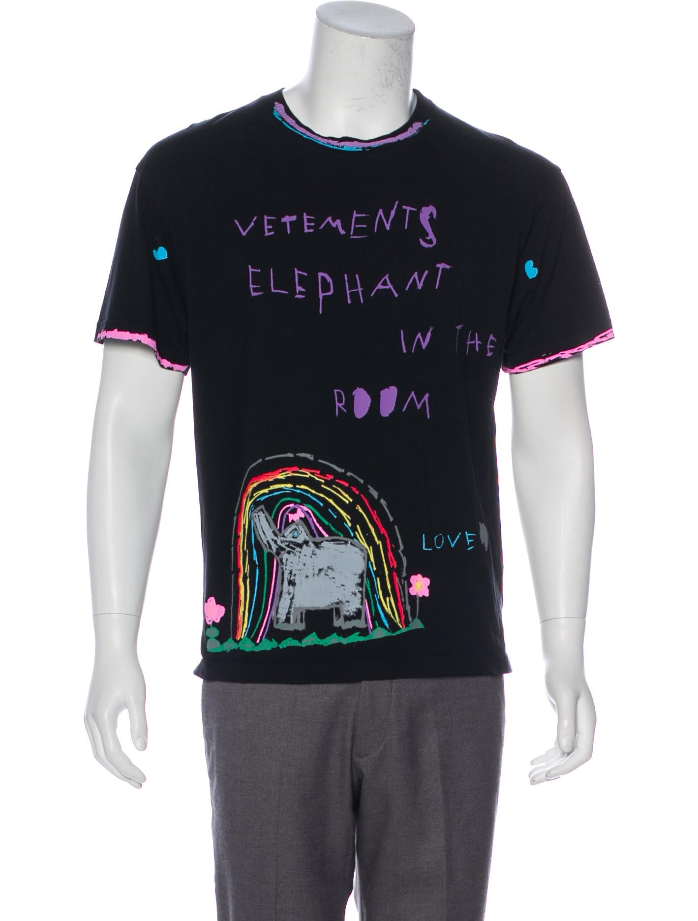 Vetements 2018 'Elephant in the Room' Graphic T-Shirt - Black T