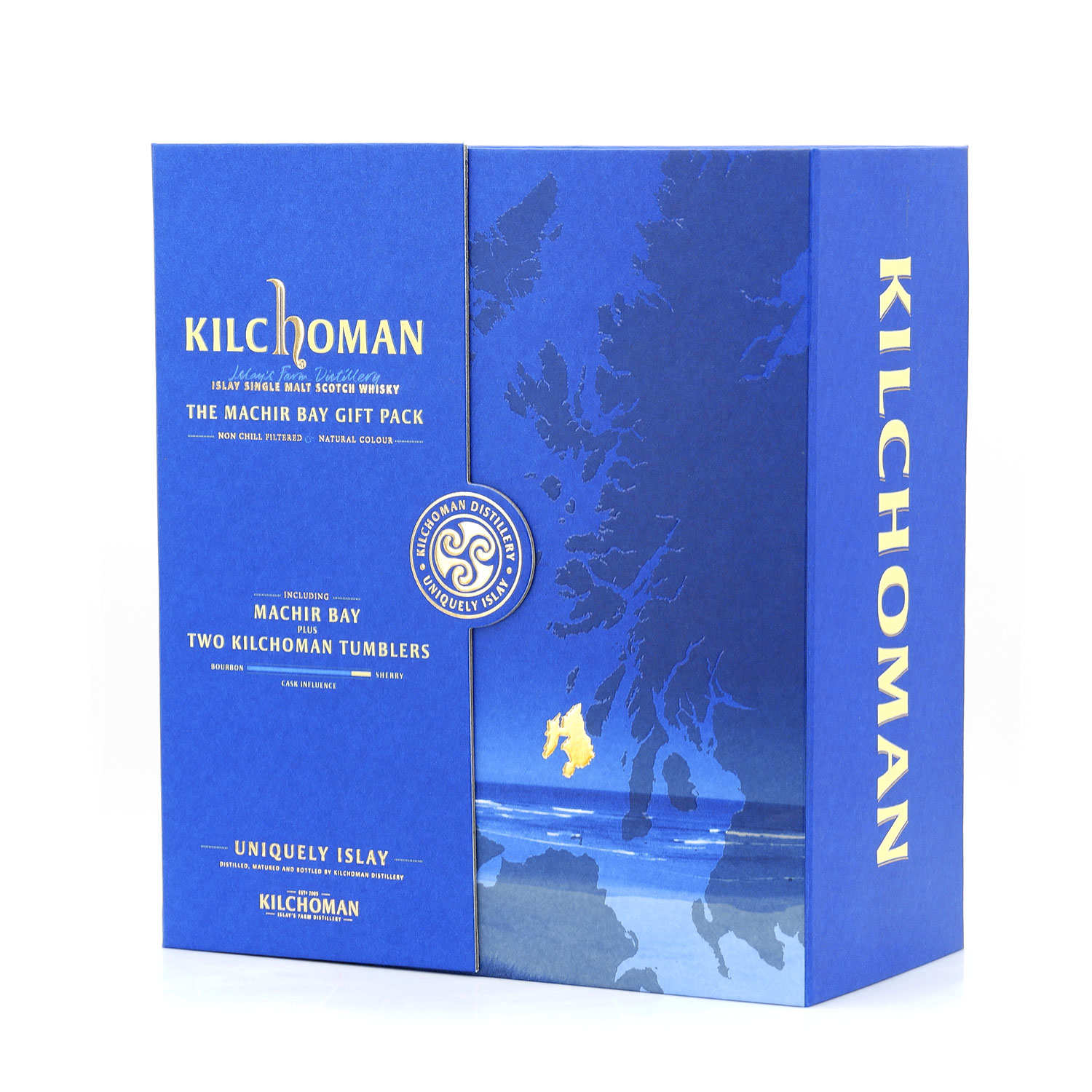 Kilchoman Machir Bay Whisky 2 glasses gift box - 46% - Kilchoman