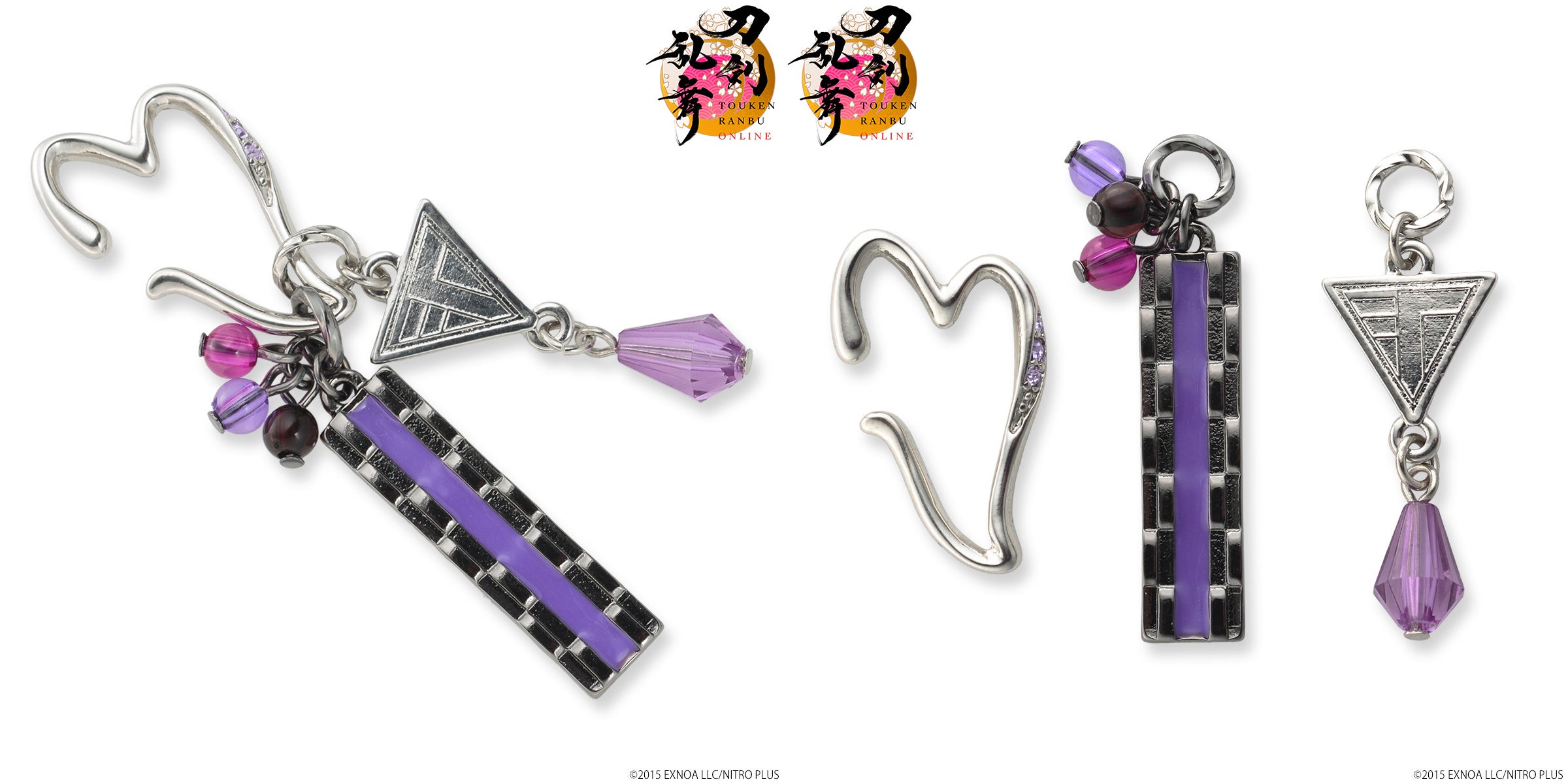 刀剣乱舞ONLINE』より、刀剣男士の軽装姿をイメージしたイヤーカフ