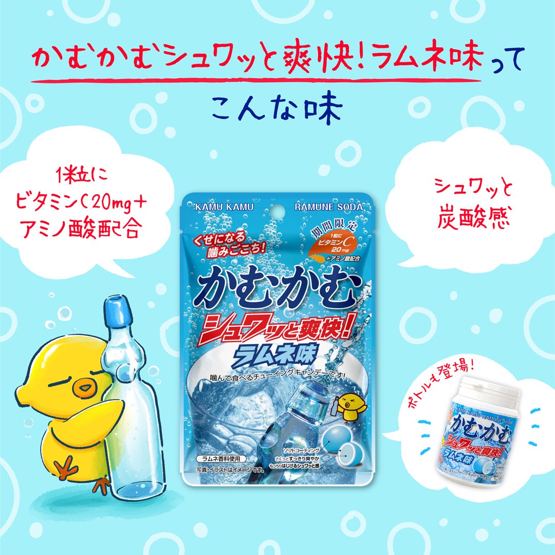 暑い季節のド定番！かむかむラムネ味を食べてさっぱりリフレッシュ