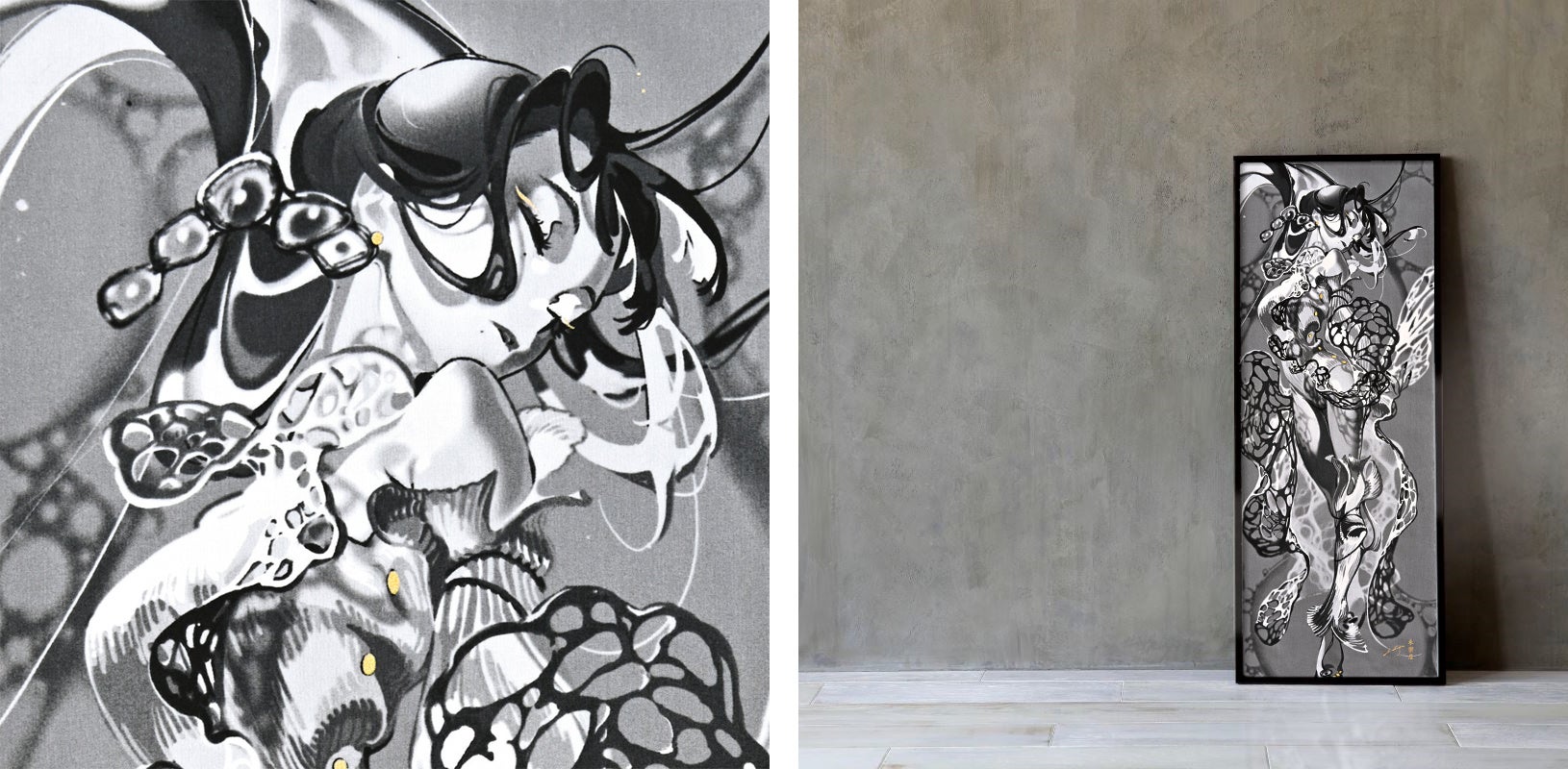 米山舞×永楽屋 手ぬぐい『CELL』『BONE』永楽屋オンラインショップ、永