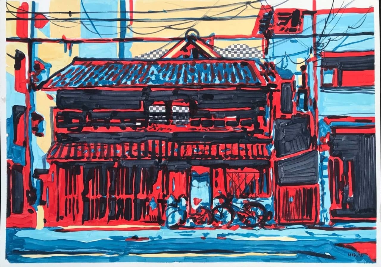 福井守1点物壁掛けアートワーク（墨染）