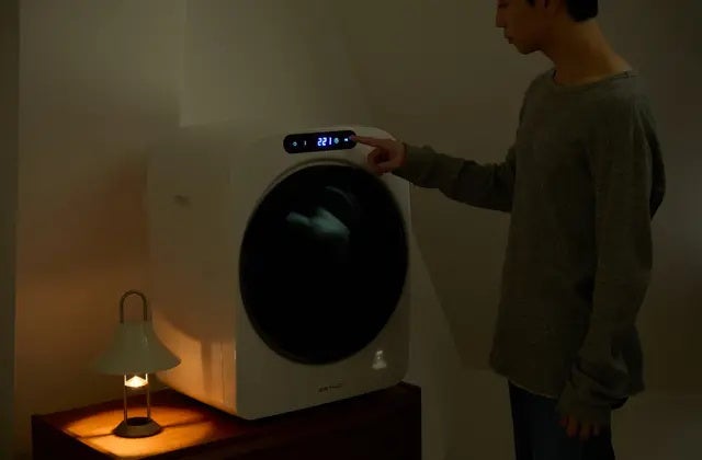 部屋干しゼロへ」タオル20枚も一気乾燥。自動でしわも防止｜小型乾燥機