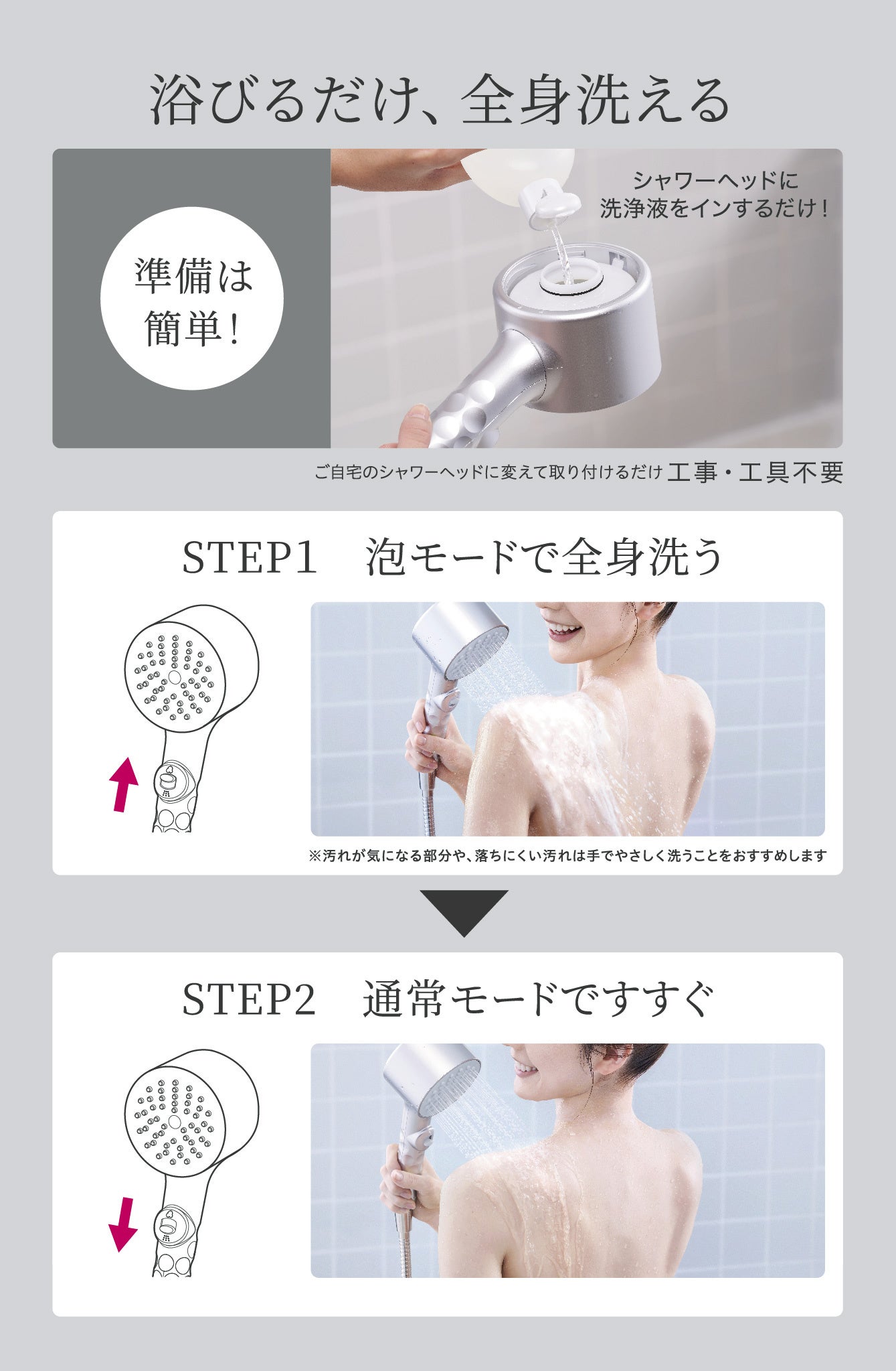 ザ、ボディスタイリングシャワーヘッド【新品】