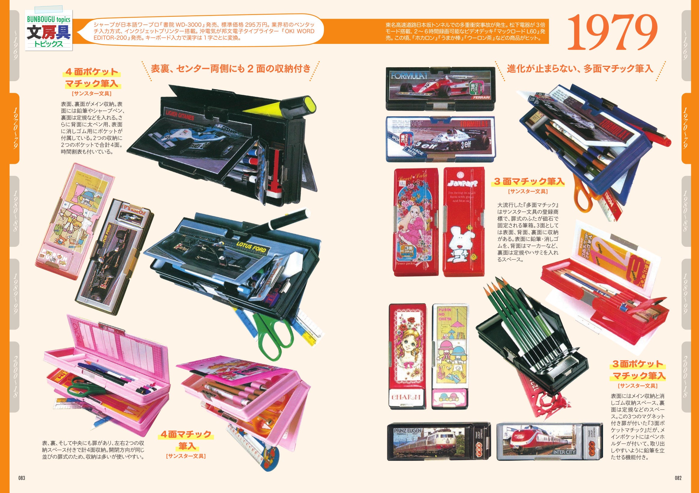 かつてない日本の文房具ワールドの超年代記！レトロ系も満載、特大