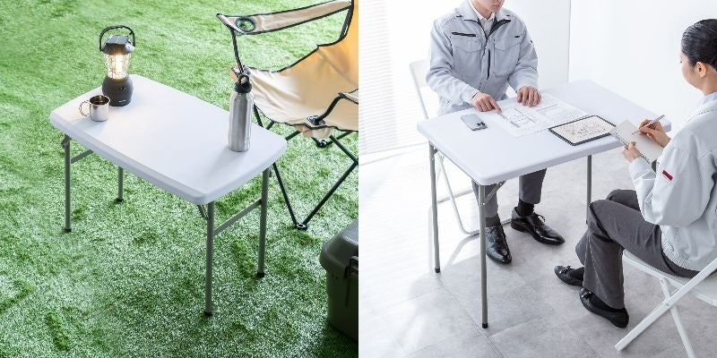 最大のポイントは軽量で出し入れが楽々！樹脂天板を採用した折りたたみ