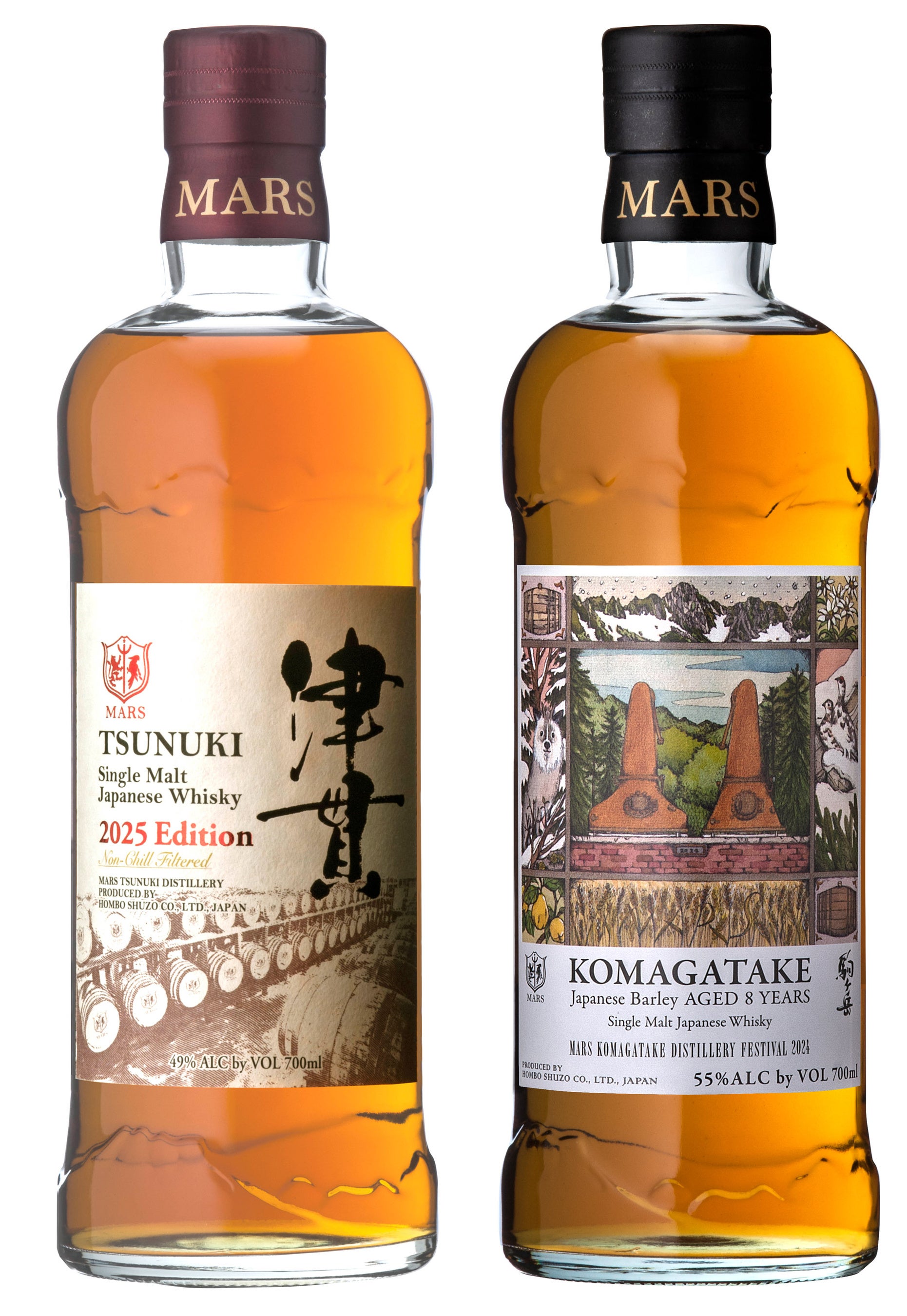 シングルモルト津貫 2025エディション」、「シングルモルト駒ヶ岳