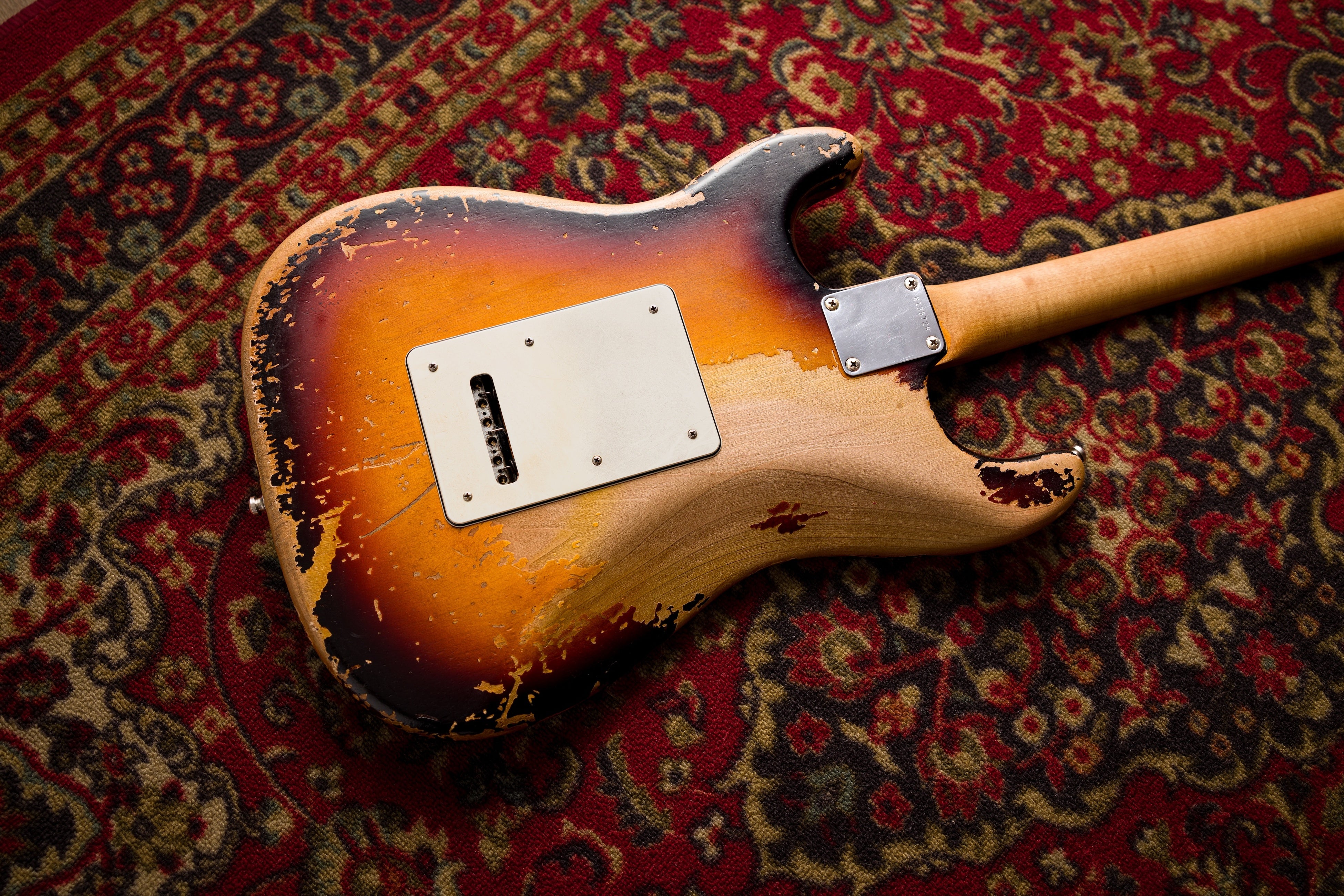 STー57 ジョンフルシアンテ風カスタム バリ虎杢ネック コンポーネント