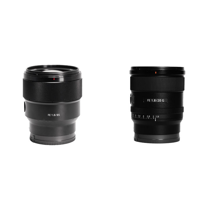 レンタル - SONY F1.8単焦点レンズ2本セット(Eマウント) FE 20mm F1.8