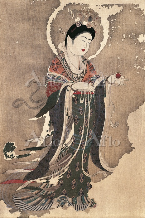 美品 掛け軸 国宝 薬師寺 吉祥天像 解説付き 奈良時代 美品 掛け軸