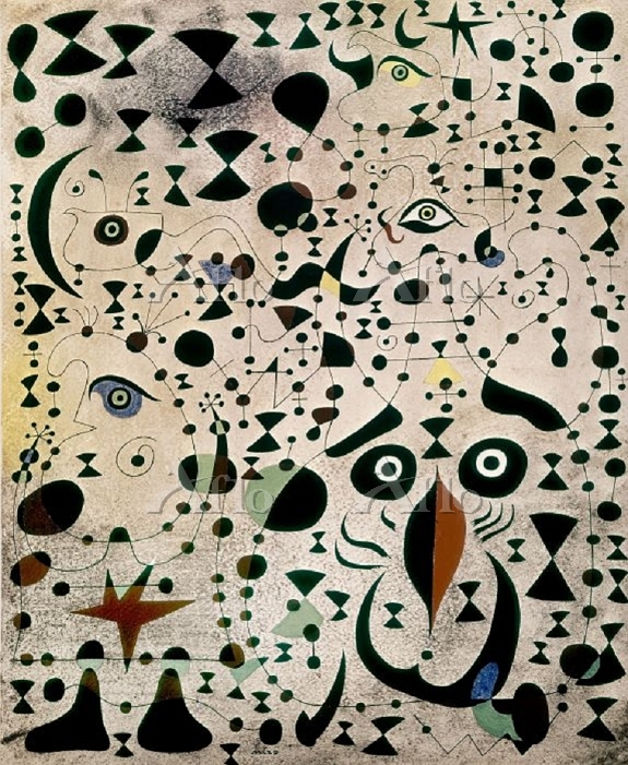 ジョアン・ミロ「美しい鳥が恋人たちに未知なるものを明かす