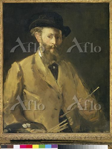 油彩画 マネ パレットを持った自画像 複製画 エドゥアール・マネ