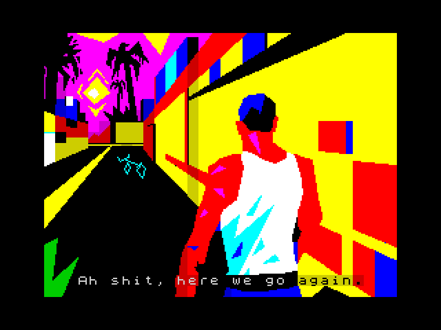 ARTWORK 絵 OC] The Illustrator — ZX Spectrum artwork (max 2 colors
