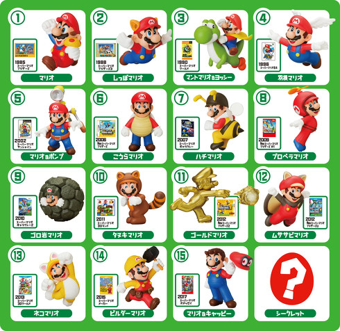 歴代の「スーパーマリオ」がチョコエッグになった！ ヨッシーや