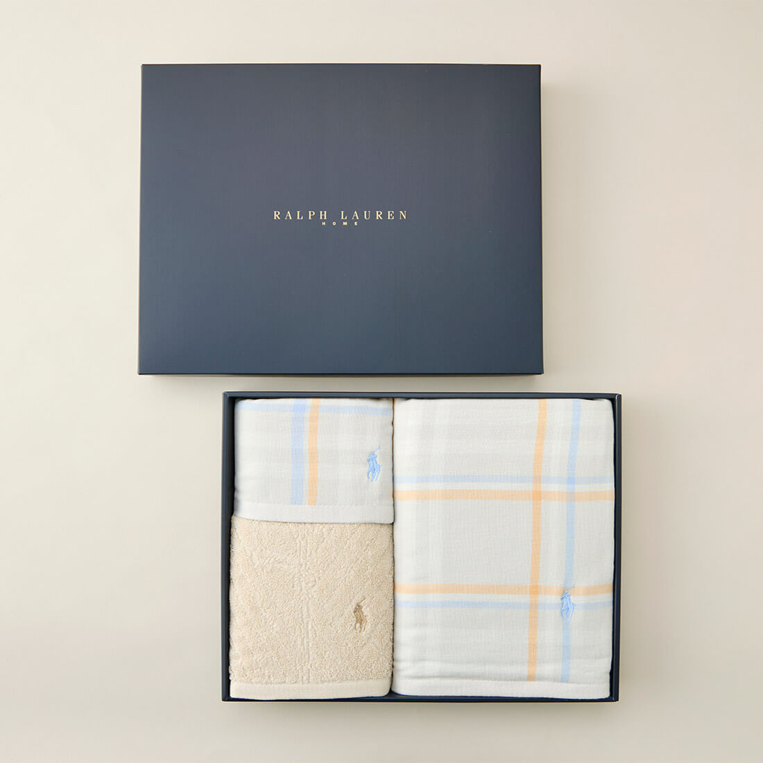 RALPH LAUREN HOME ESTELLA PLAID タオルギフトセット(NEUTRAL)の