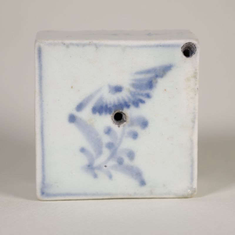 白磁 染付水滴 高麗天目 李殷 桐箱入り 茶道具 白磁 染付水滴 高麗天目