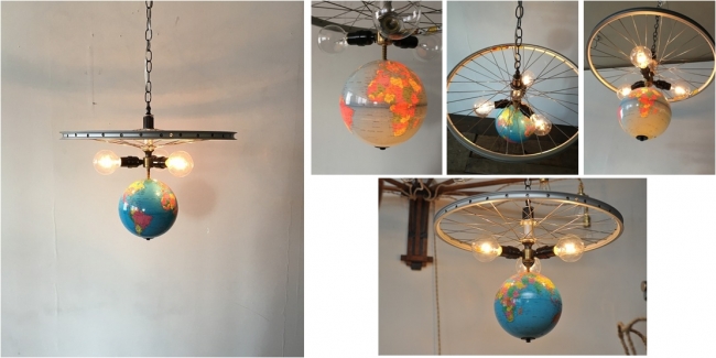 acme ファニチャー ジャーナルスタンダード 自転車 地球儀 ペンダント