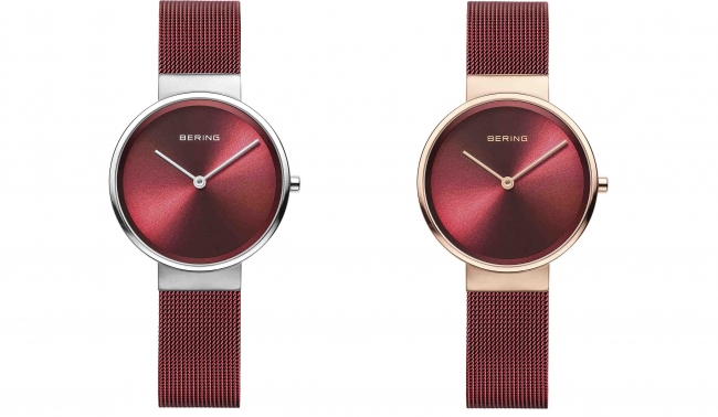 BERINGのレディースウォッチから、上品なレッドカラーのアイテムが登場