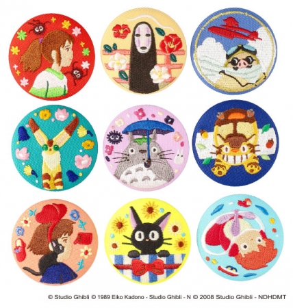 希少】【値下げ不可】アニメ ジブリ 刺繍 ブローチ 缶バッジ 1BOX 未