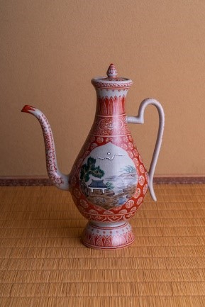 万古焼 盛盞瓶 約20センチ 万古焼盛盞瓶約20センチ