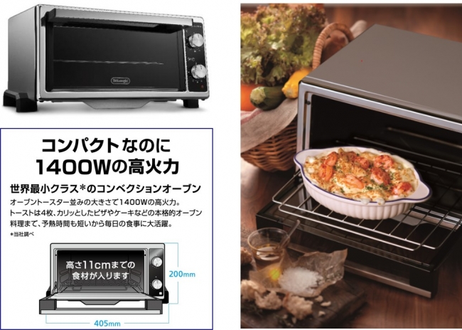 世界最小クラスのコンベクションオーブンが登場「デロンギ ミニ