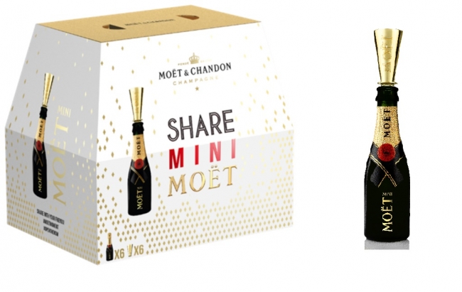 モエ アンペリアルのミニボトル「ミニ モエ（200ml）」6本入り「ミニ