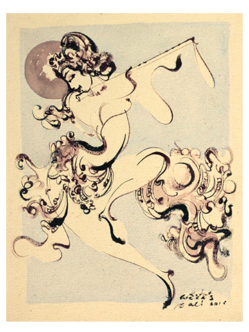 バリ舞踊の女性油彩画 バリ舞踊の女性油彩画 バリ舞踊の女性