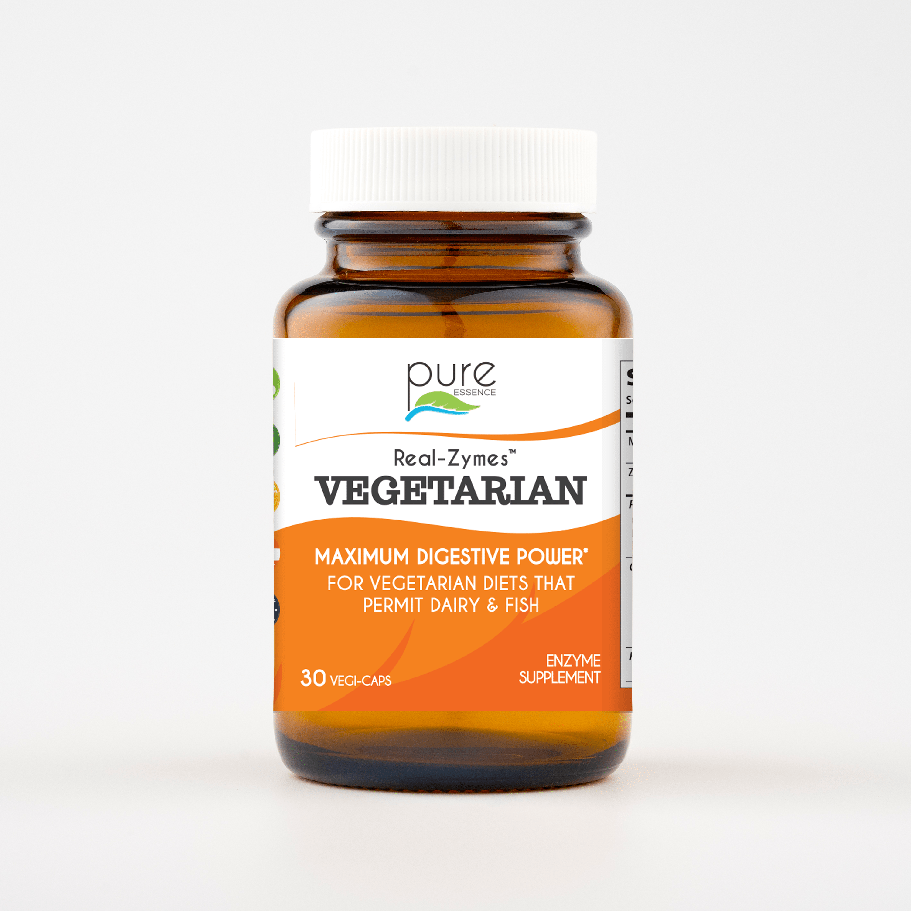 Real-Zymes™ VEGETARIAN Digestive Enzymes – Pure Essence Labs