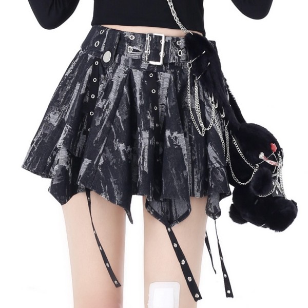 SELECT / ［CRAZYGIRL］タイダイデニムスカート（CG033） - QOOZA