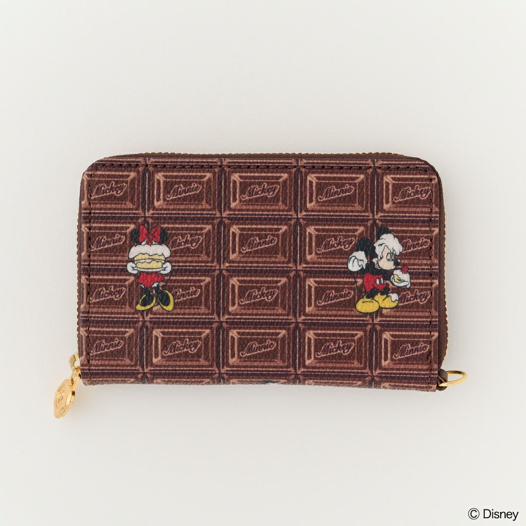 チョコレート ミッキー＆ミニー/コンパクト ラウンドファスナー