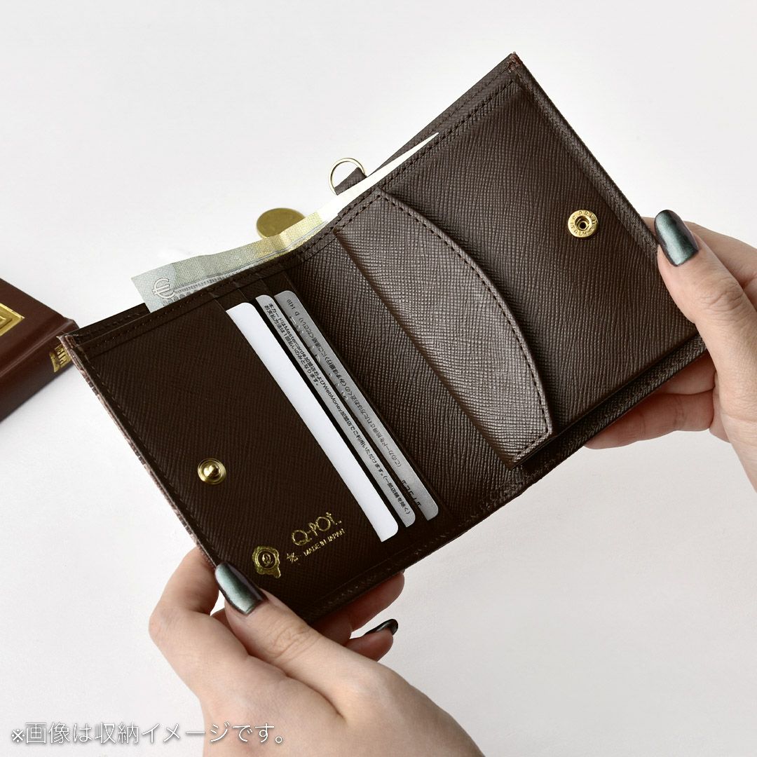 ビターチョコレート フラップショートウォレット（財布） | Q-pot