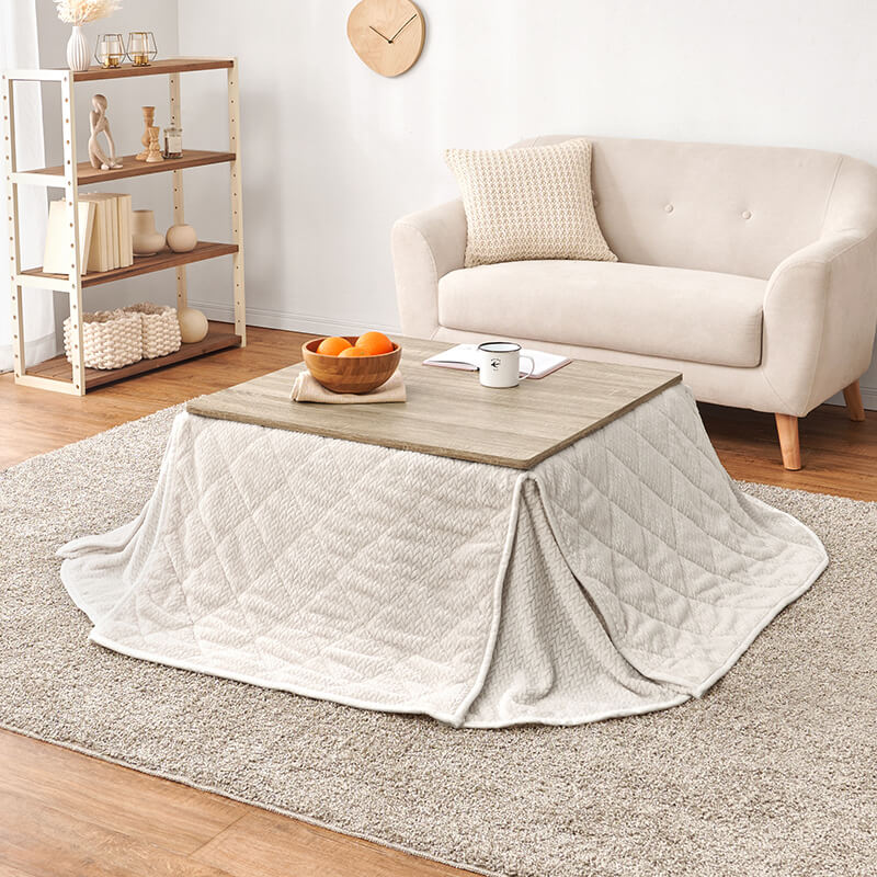 折りたたみ正方形こたつ [幅75][単品/セット] Cube+Luna/POKA/メレンゲ