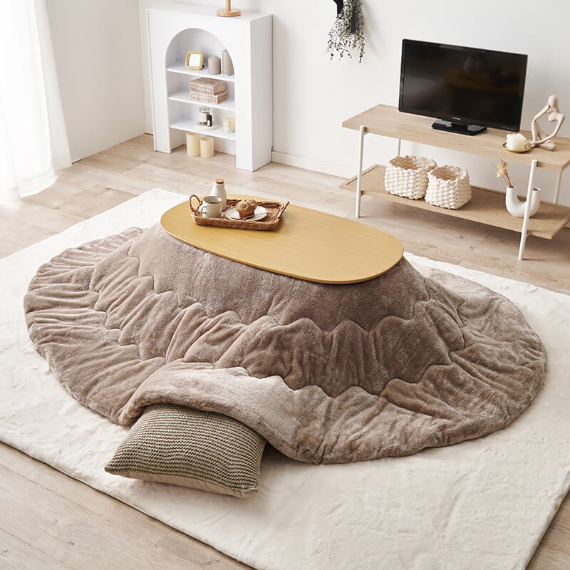 折りたたみ楕円形こたつ [幅90][単品/セット] Carumina+Luna/moku moku