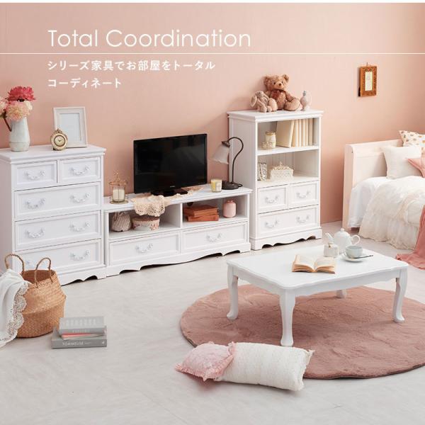 チェスト アンティーク調 取っ手が選べる 引き出し オープン収納 完成