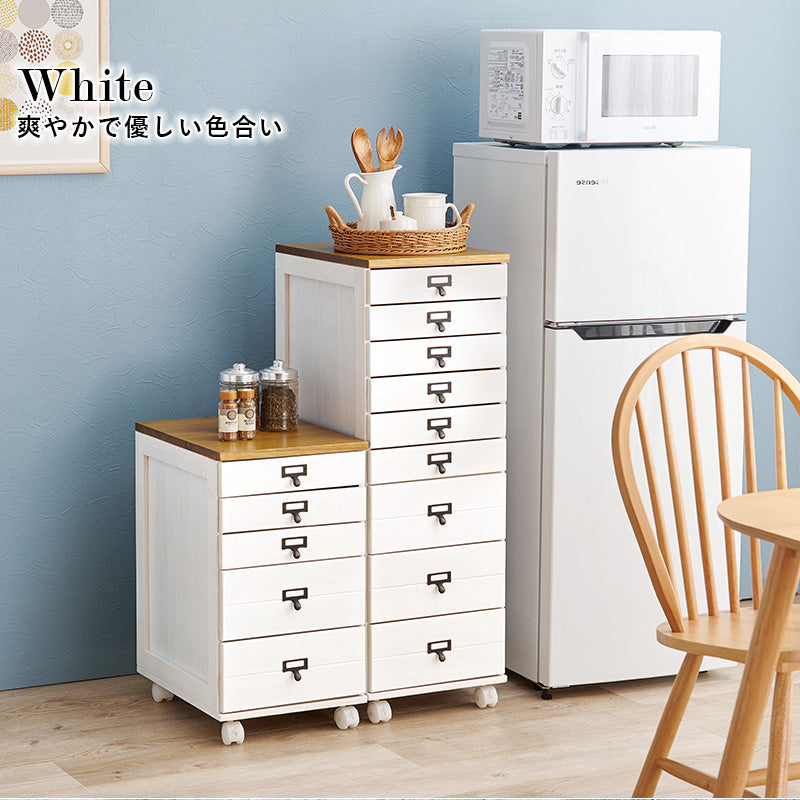 書類チェスト キャスター付き [A4/B4][5段/9段] 半完成品 Chelsea