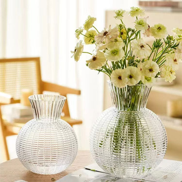 ガラス花瓶 ヴィンテージ フラワーベース ヴィンテージガラス風ピンク