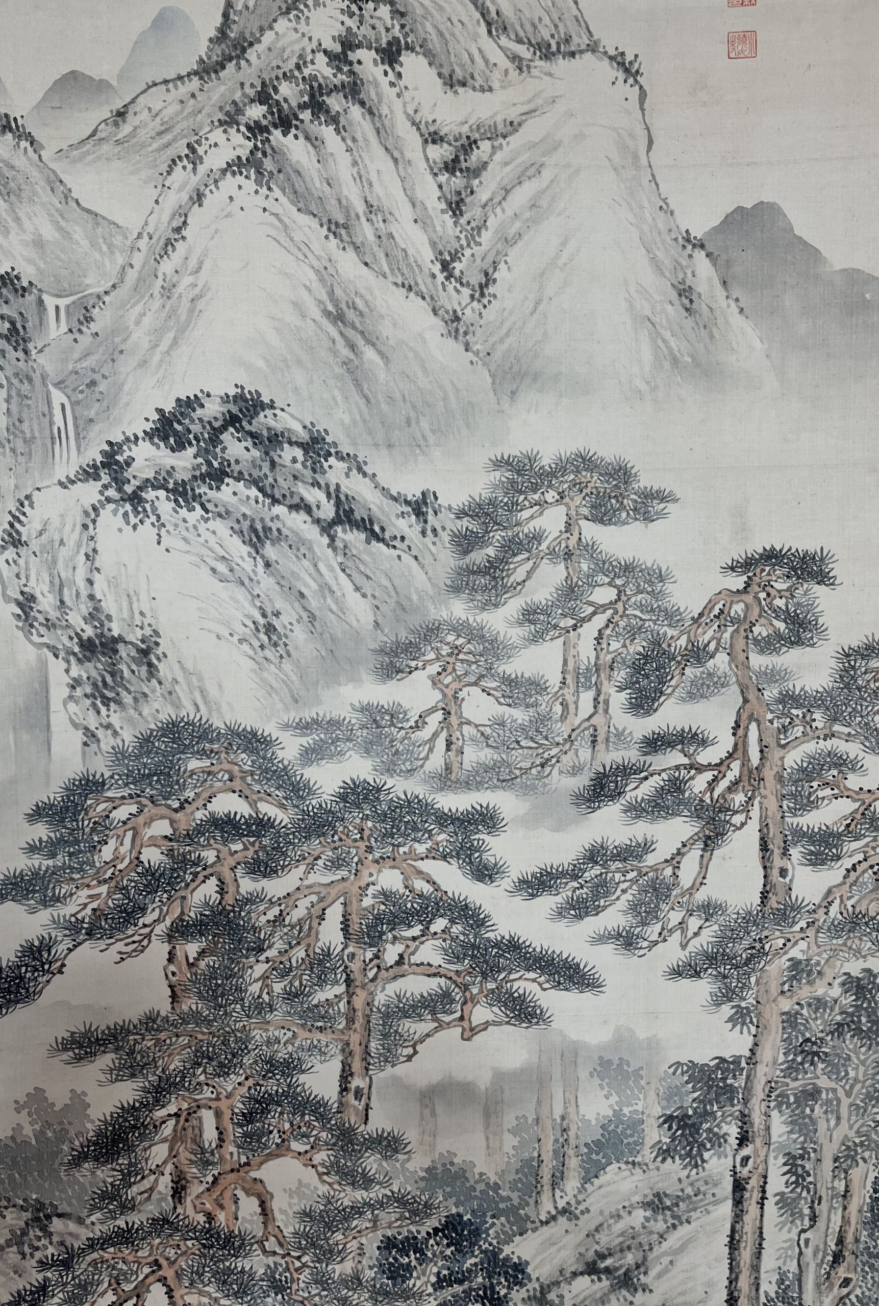 野口 小蘋 野口小蘋 四君子 紙本墨画淡彩 掛軸 玉山女史 絵画 野口 小