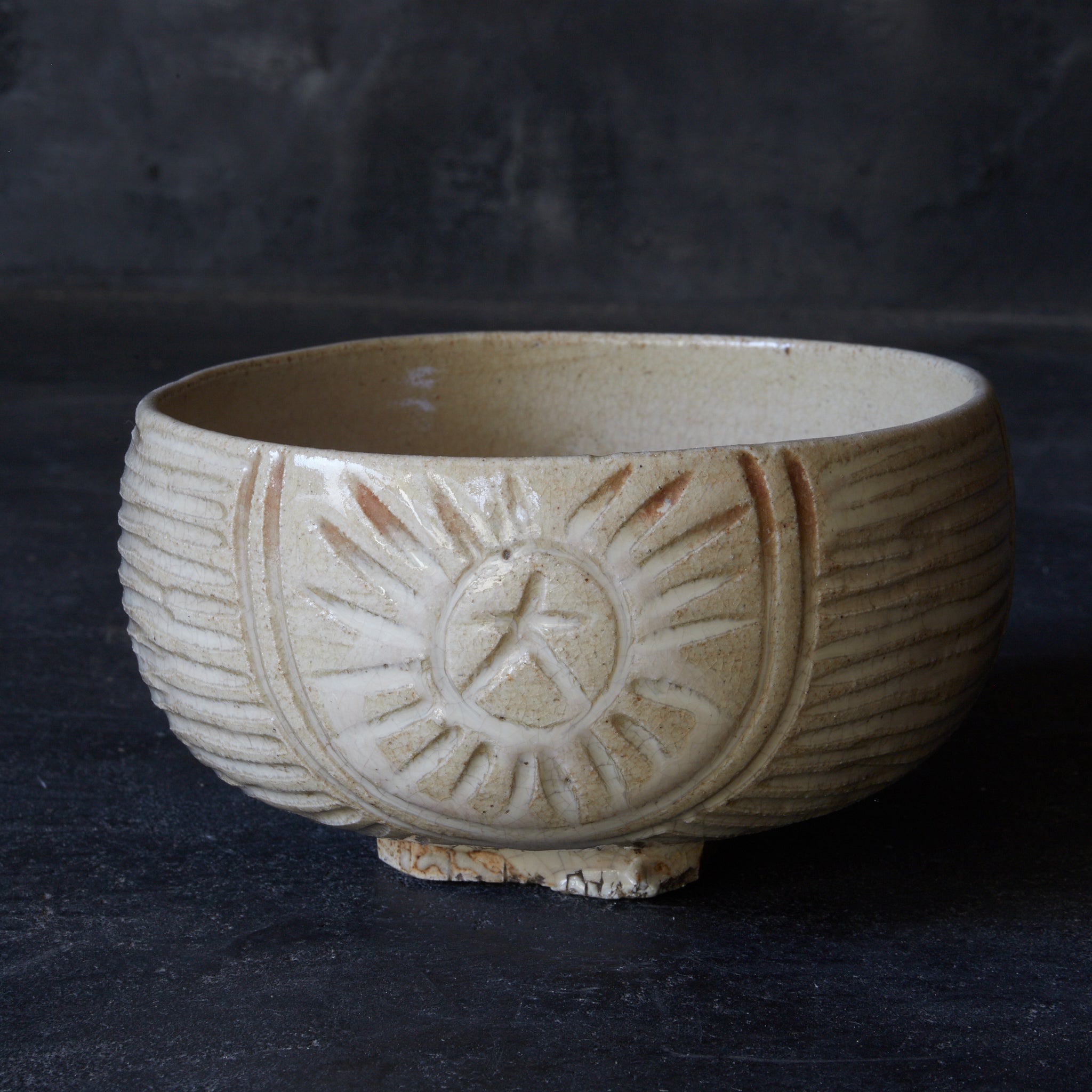 江戸時代 古萩俵手茶碗（1603–1867 CE） | 入蘆花（ロカニイル）