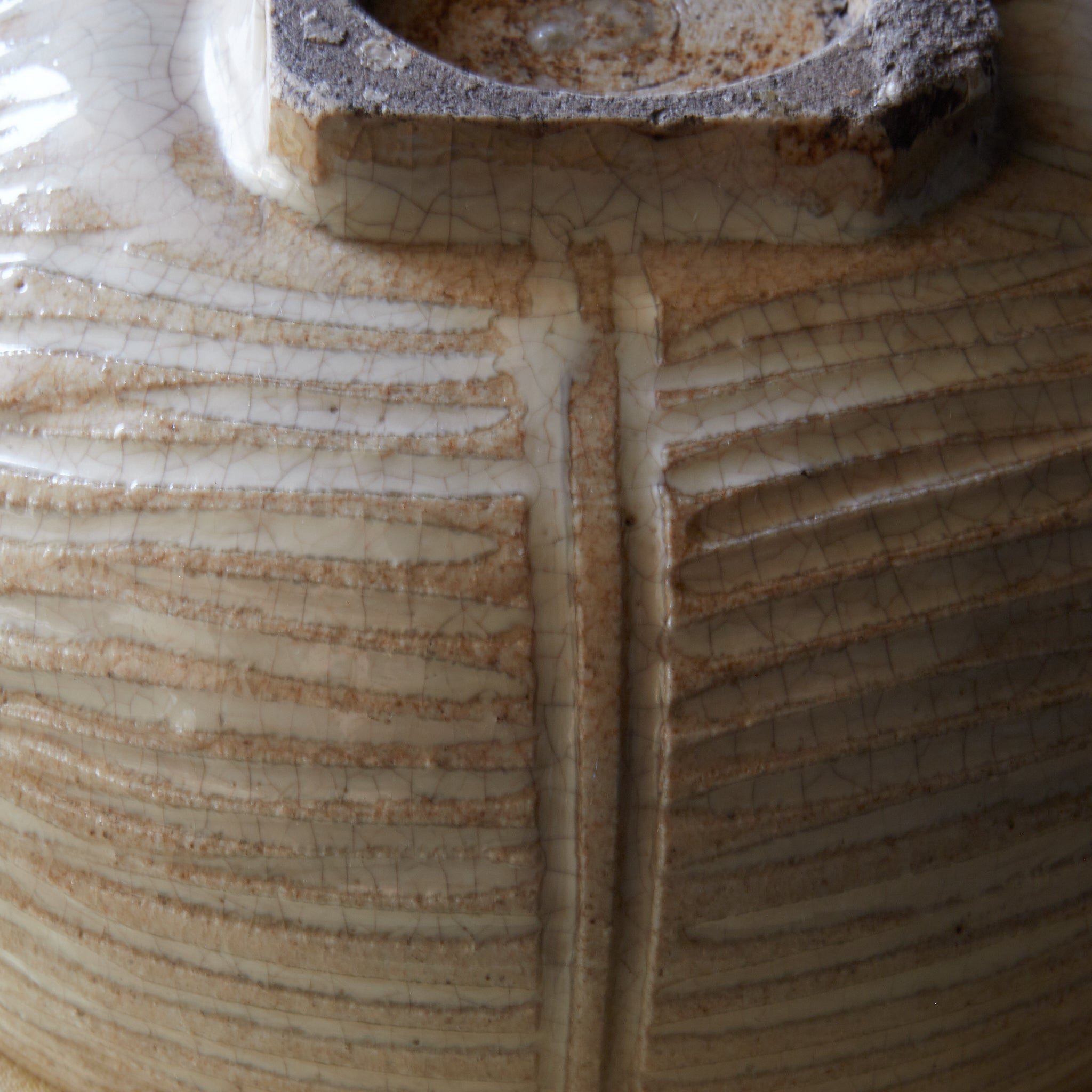 江戸時代 古萩俵手茶碗（1603–1867 CE） | 入蘆花（ロカニイル）