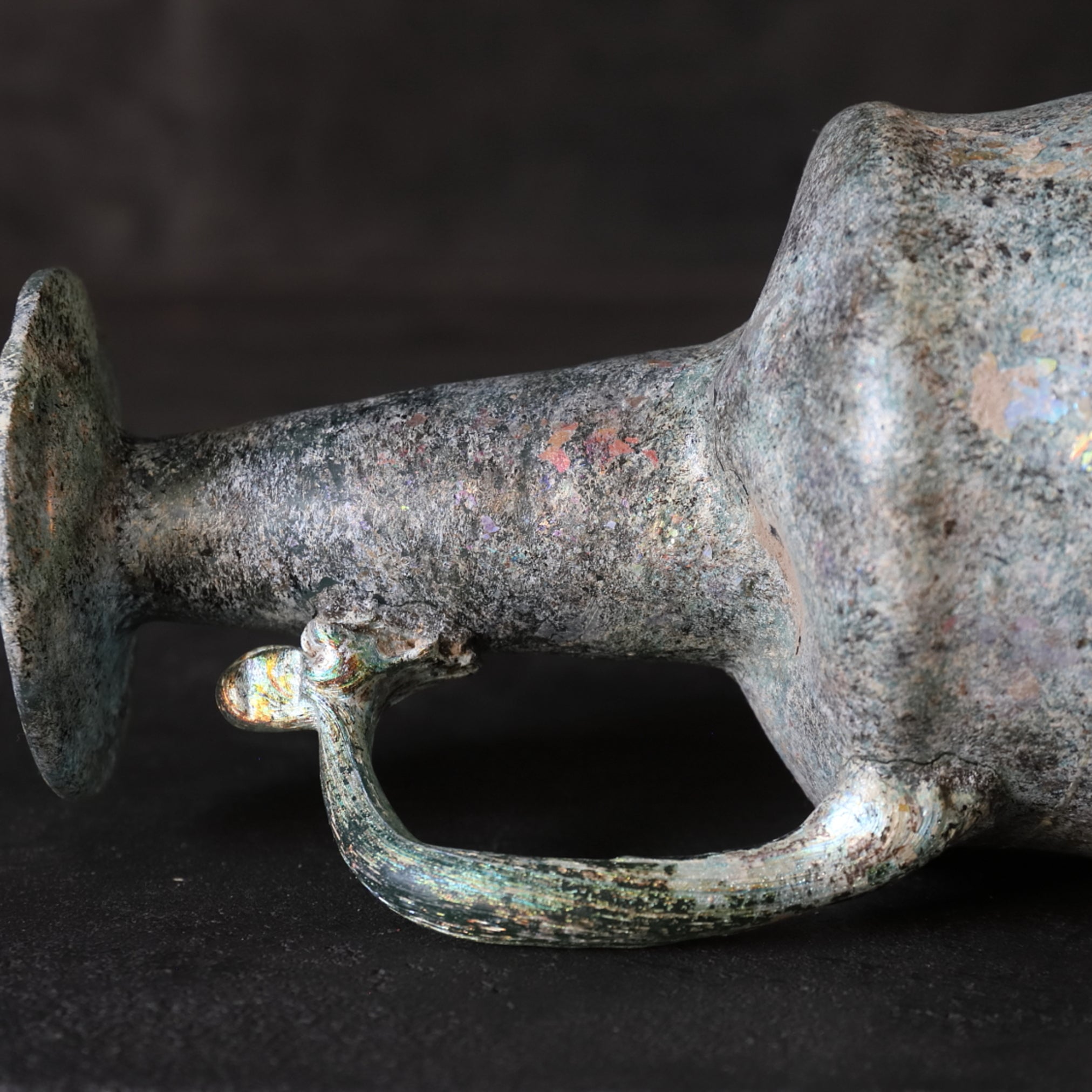 ローマガラス 羅馬硝子 花瓶 花入 花器 時代物 華やぎ フラワーベース