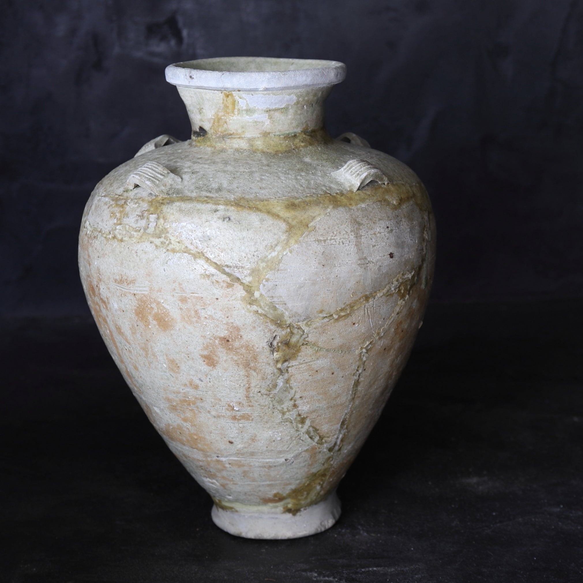 鎌倉時代 古瀬戸 灰釉四耳壺（1185–1333 CE） | 入蘆花（ロカニイル）