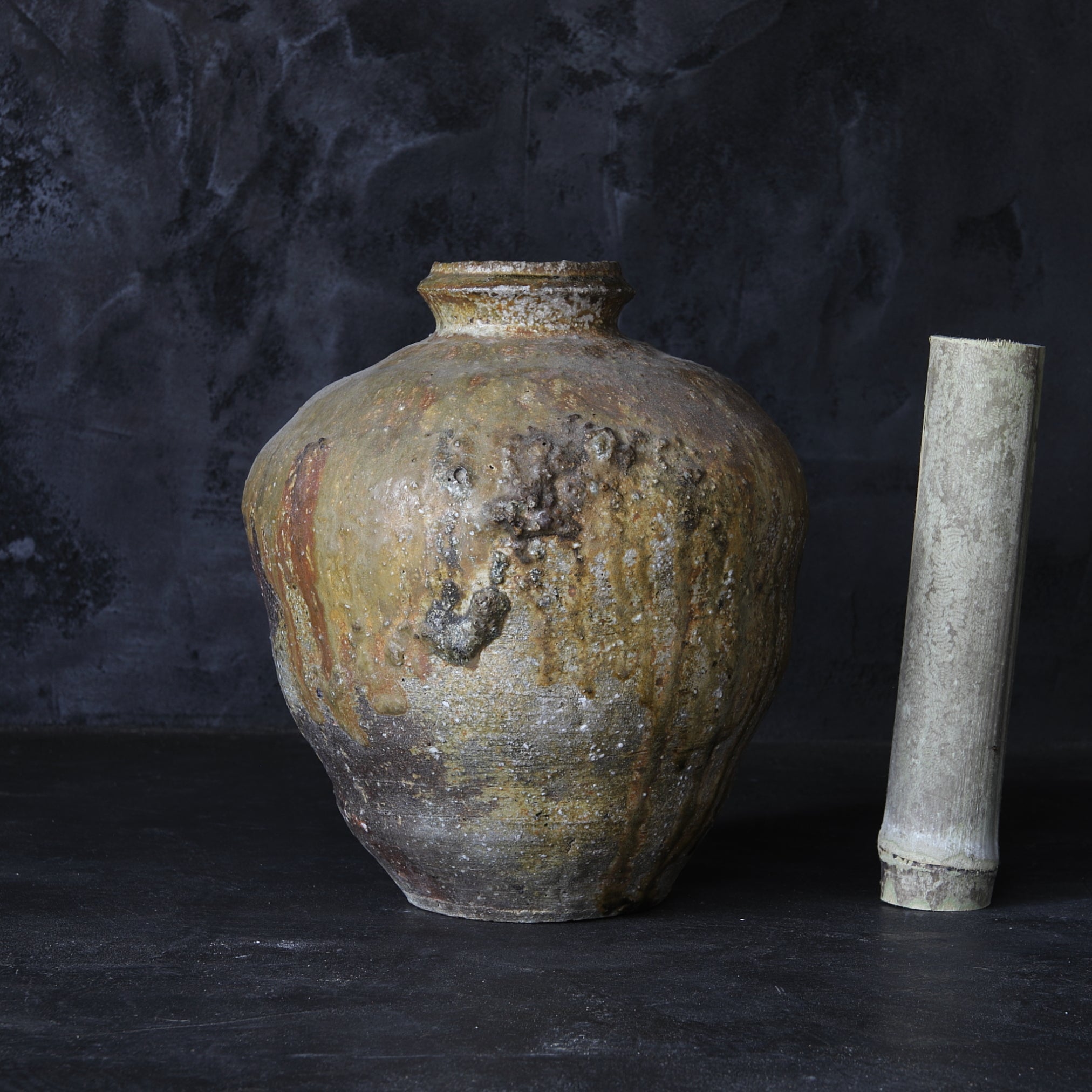 江戸時代 窯変信楽壺（1603–1867 CE） | 入蘆花（ロカニイル）