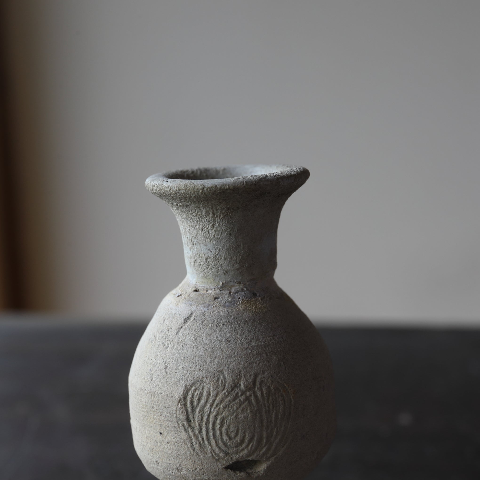 古瀬戸 印花文仏花器残欠