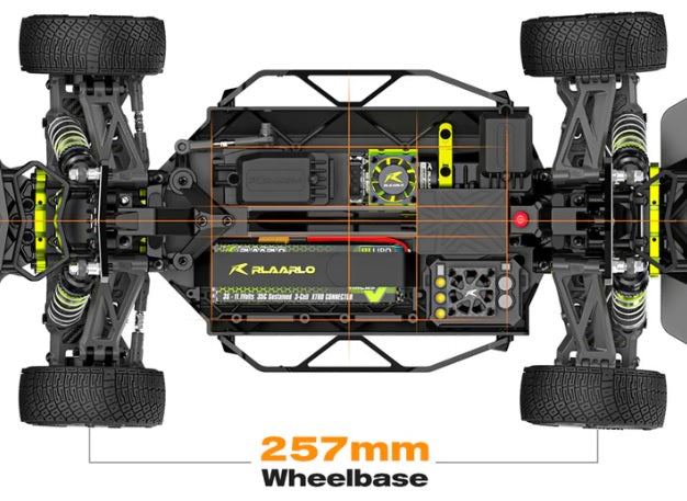 RLAARLO 1/10 カーボンファイバー ブラシレス RTR 4WD RC ラリーカー