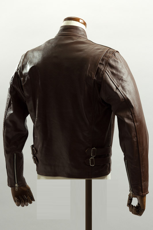 シングルライダースジャケット ブラウン カウレザー、ライダース