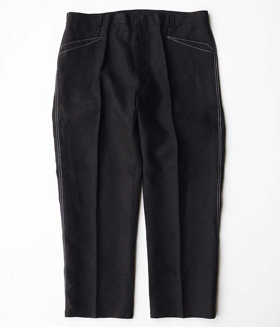 50'S フレンチマキニョンブラックリネンワークパンツ ［Dead Stock