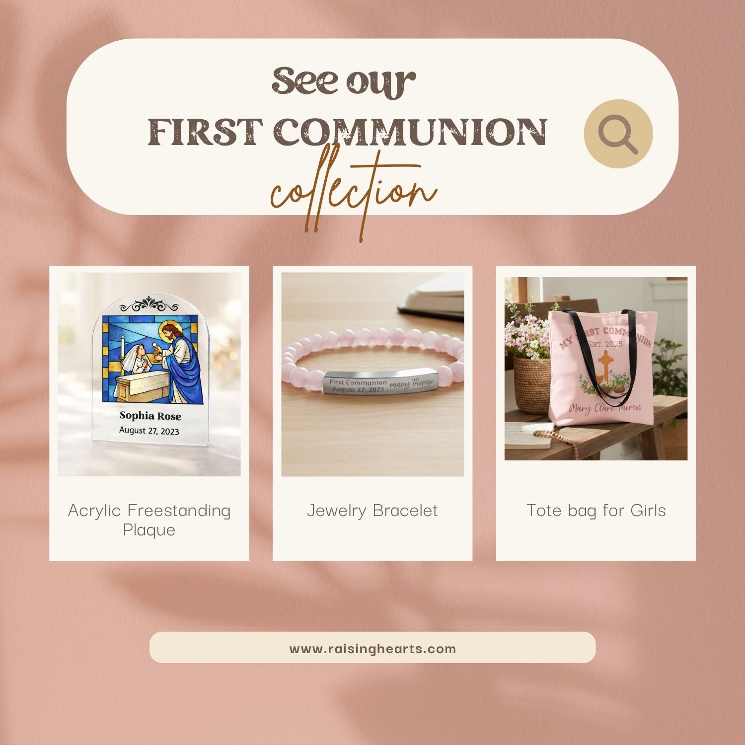 Personalized First Holy Communion Jewelry Box, Custom Catholic