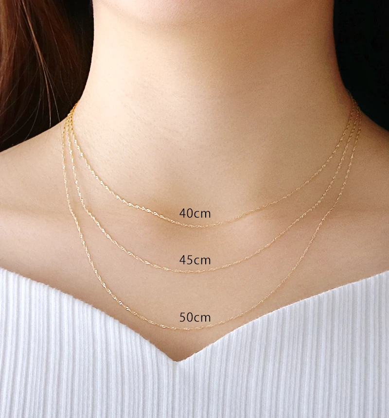 K18 ゴールドリーフのスクリューチェーンネックレス ~BOURGEON