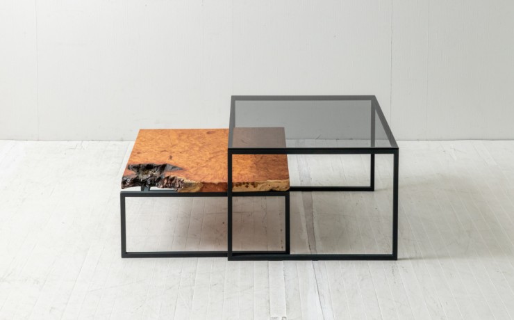 一枚板 一枚板テーブル ラウンジテーブル 花梨 コブ材 ＃001 – 一枚板