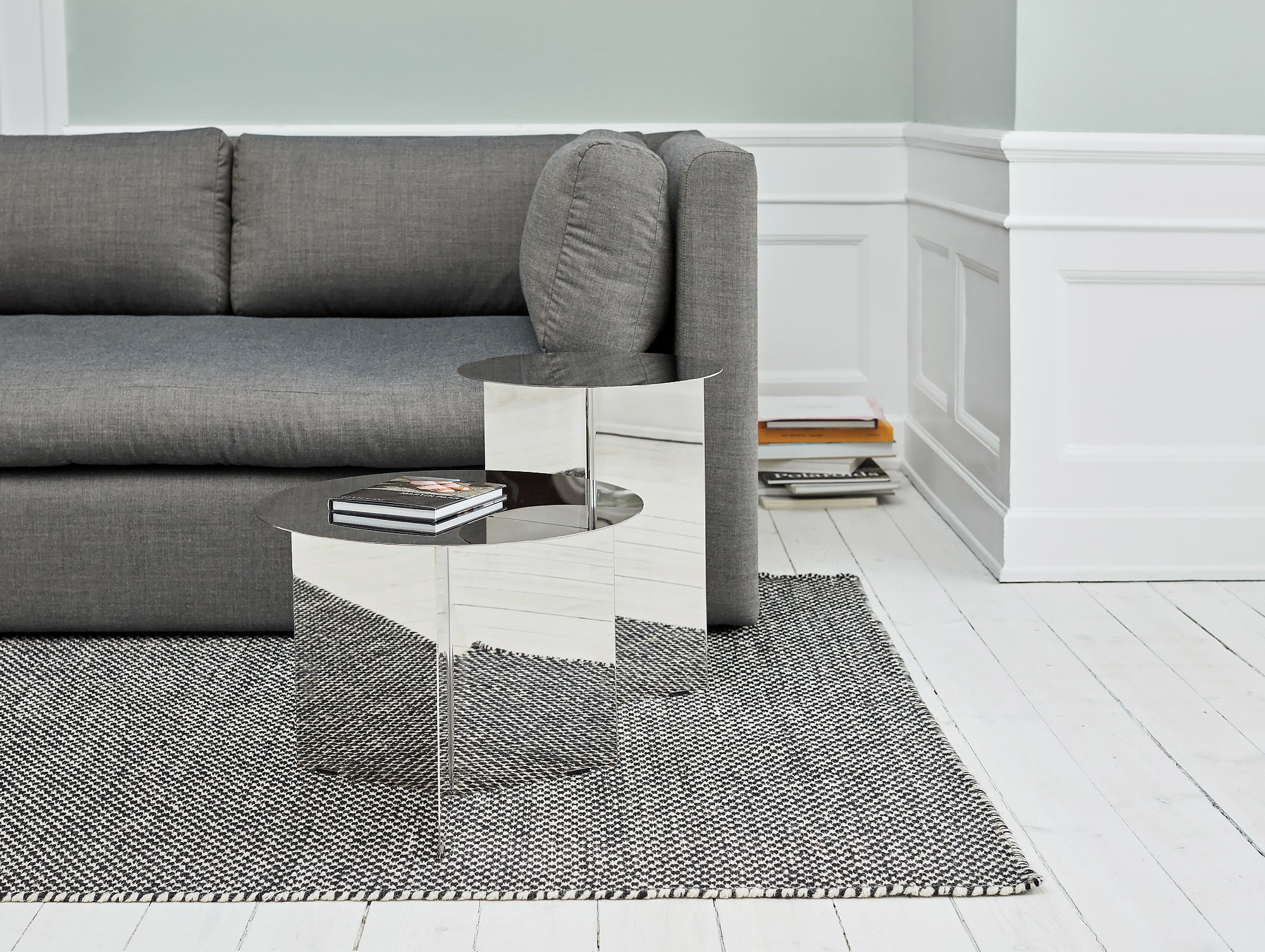 HAY】スリットテーブル ミラー SLIT TABLE ROUND｜北欧デンマーク